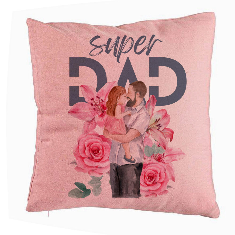 Perna Decorativa, Model Super DAD Fetite, 40x40 cm, Roz, Husa Detasabila, Burduf 5 Perna Decorativa