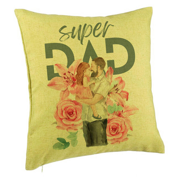 Perna Decorativa, Model Super DAD Fetite, 40x40 cm, Verde, Husa Detasabila, Burduf 5 Perna Decorativa