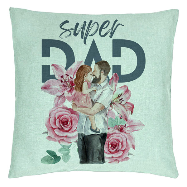 Perna Decorativa, Model Super DAD Fetite, 40x40 cm, Verde Menta, Husa Detasabila, Burduf 15 Perna Decorativa