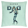 Perna Decorativa, Model Super Dad, 40x40 cm, Verde Menta, Husa Detasabila, Burduf 22 Perna Decorativa