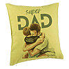 Perna Decorativa, Model Super Dad Baieti, 40x40 cm, Verde, Husa Detasabila, Burduf 7 Perna Decorativa