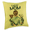 Perna Decorativa, Model Super Mom, 40x40 cm, Verde, Husa Detasabila, Burduf 7 Perna Decorativa