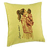 Perna Decorativa, Model Super Mom & Babe, 40x40 cm, Verde, Husa Detasabila, Burduf 7 Perna Decorativa