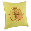 Perna Decorativa, Model The Flower Lady, 40x40 cm, Verde, Husa Detasabila, Burduf 7 Perna Decorativa