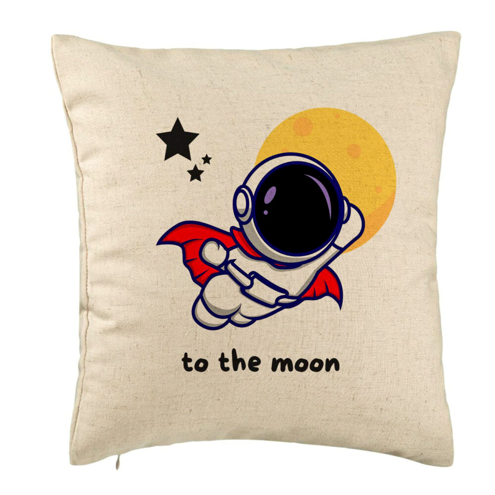 Perna Decorativa, Model To the Moon, 40x40 cm, Bej, Husa Detasabila, Burduf 5 Perna Decorativa