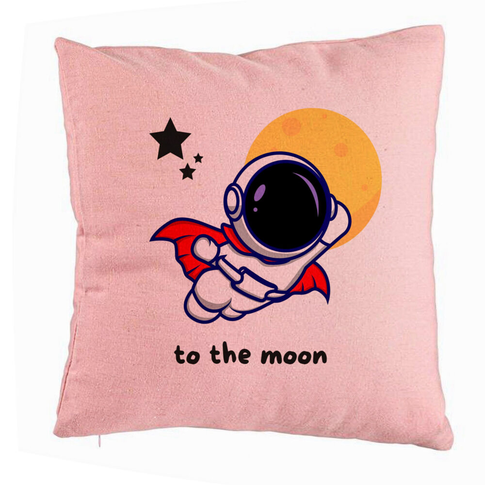 Perna Decorativa, Model To the Moon, 40x40 cm, Roz, Husa Detasabila, Burduf 5 Perna Decorativa
