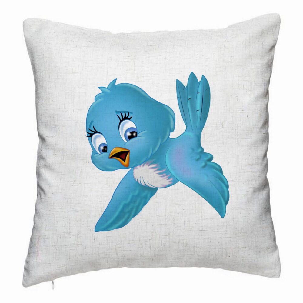 Perna Decorativa, Model TweetTweet, 40x40 cm, Alb Murdar, Husa Detasabila, Burduf 5 Perna Decorativa