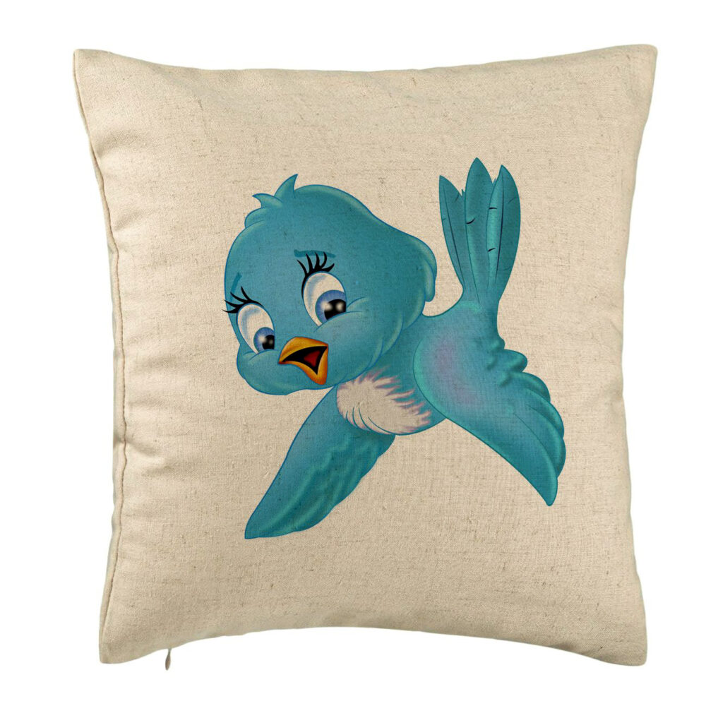 Perna Decorativa, Model TweetTweet, 40x40 cm, Bej, Husa Detasabila, Burduf 5 Perna Decorativa