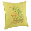 Perna Decorativa, Model Unicorns, 40x40 cm, Verde, Husa Detasabila, Burduf 7 Perna Decorativa