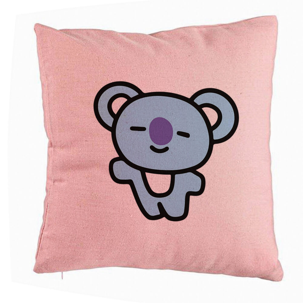 Perna Decorativa, Model Ursulet Koala, 40x40 cm, Roz, Husa Detasabila, Burduf 5 Perna Decorativa