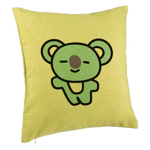 Perna Decorativa, Model Ursulet Koala, 40x40 cm, Verde, Husa Detasabila, Burduf 5 Perna Decorativa