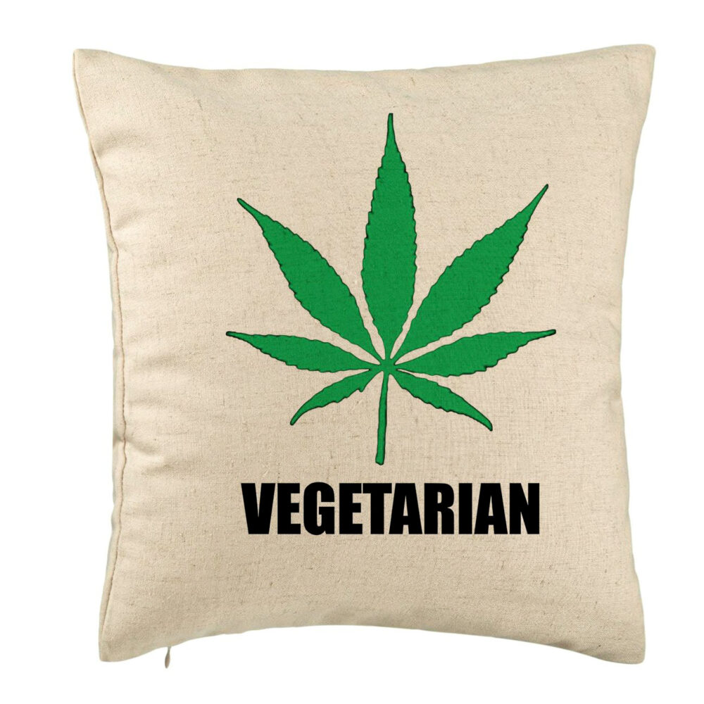 Perna Decorativa, Model Vegetarian, 40x40 cm, Bej, Husa Detasabila, Burduf 5 Perna Decorativa