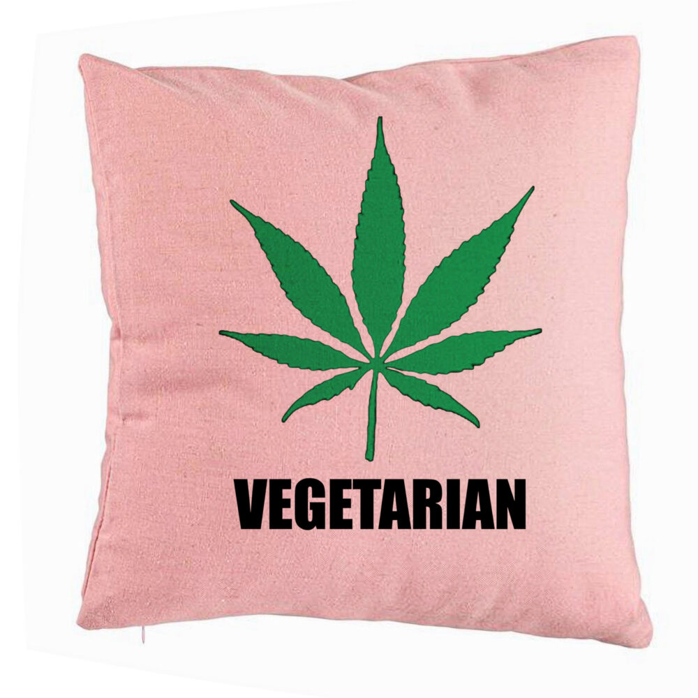 Perna Decorativa, Model Vegetarian, 40x40 cm, Roz, Husa Detasabila, Burduf 5 Perna Decorativa