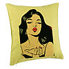 Perna Decorativa, Model Vintage Pop Art, 40x40 cm, Verde, Husa Detasabila, Burduf 7 Perna Decorativa