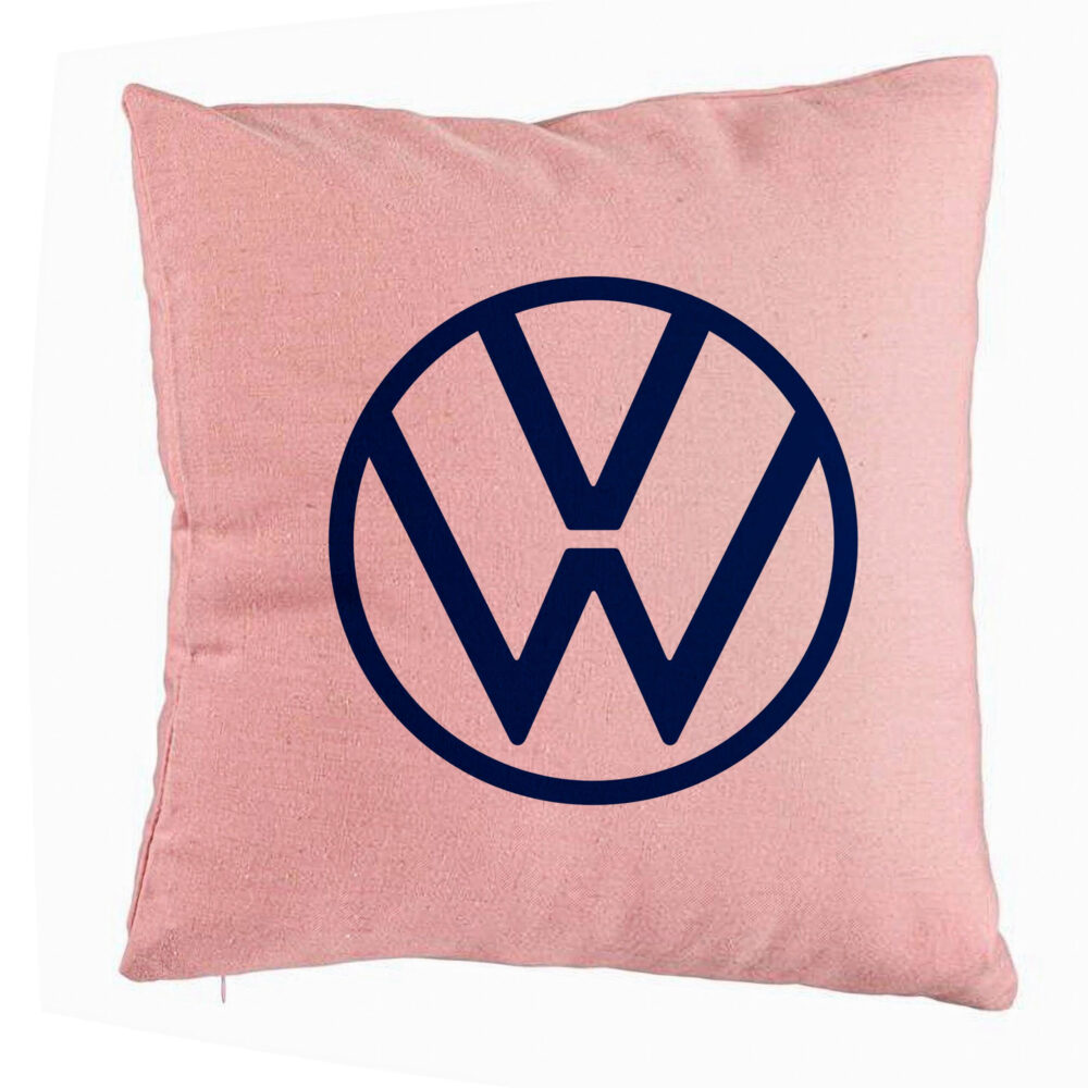 Perna Decorativa, Model Volkswagen, 40x40 cm, Roz, Husa Detasabila, Burduf 5 Perna Decorativa