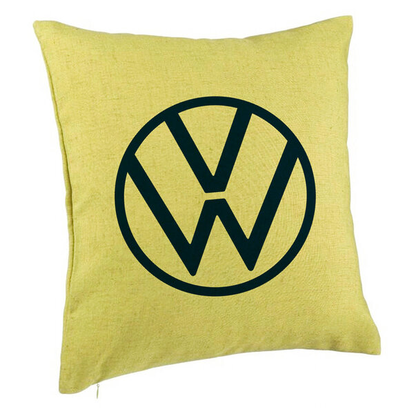 Perna Decorativa, Model Volkswagen, 40x40 cm, Verde, Husa Detasabila, Burduf 5 Perna Decorativa