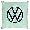 Perna Decorativa, Model Volkswagen, 40x40 cm, Verde Menta, Husa Detasabila, Burduf 22 Perna Decorativa