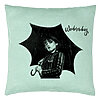 Perna Decorativa, Model Wednesday Addams 3, 40x40 cm, Verde Menta, Husa Detasabila, Burduf 22 Perna Decorativa