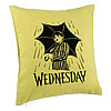 Perna Decorativa, Model Wednesday Addams 5, 40x40 cm, Verde, Husa Detasabila, Burduf 7 Perna Decorativa