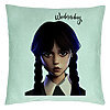 Perna Decorativa, Model Wednesday Addams 8, 40x40 cm, Verde Menta, Husa Detasabila, Burduf 22 Perna Decorativa