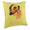 Perna Decorativa, Model Zodia Berbec, 40x40 cm, Verde, Husa Detasabila, Burduf 7 Perna Decorativa