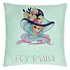 Perna Decorativa, Model Zodia Fecioara, 40x40 cm, Verde Menta, Husa Detasabila, Burduf 22 Perna Decorativa