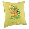 Perna Decorativa, Model Zodia Pesti, 40x40 cm, Verde, Husa Detasabila, Burduf 7 Perna Decorativa