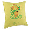 Perna Decorativa, Model Zodia Rac, 40x40 cm, Verde, Husa Detasabila, Burduf 7 Perna Decorativa