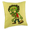Perna Decorativa, Model Zombie, 40x40 cm, Verde, Husa Detasabila, Burduf 7 Perna Decorativa