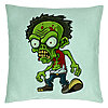 Perna Decorativa, Model Zombie, 40x40 cm, Verde Menta, Husa Detasabila, Burduf 22 Perna Decorativa