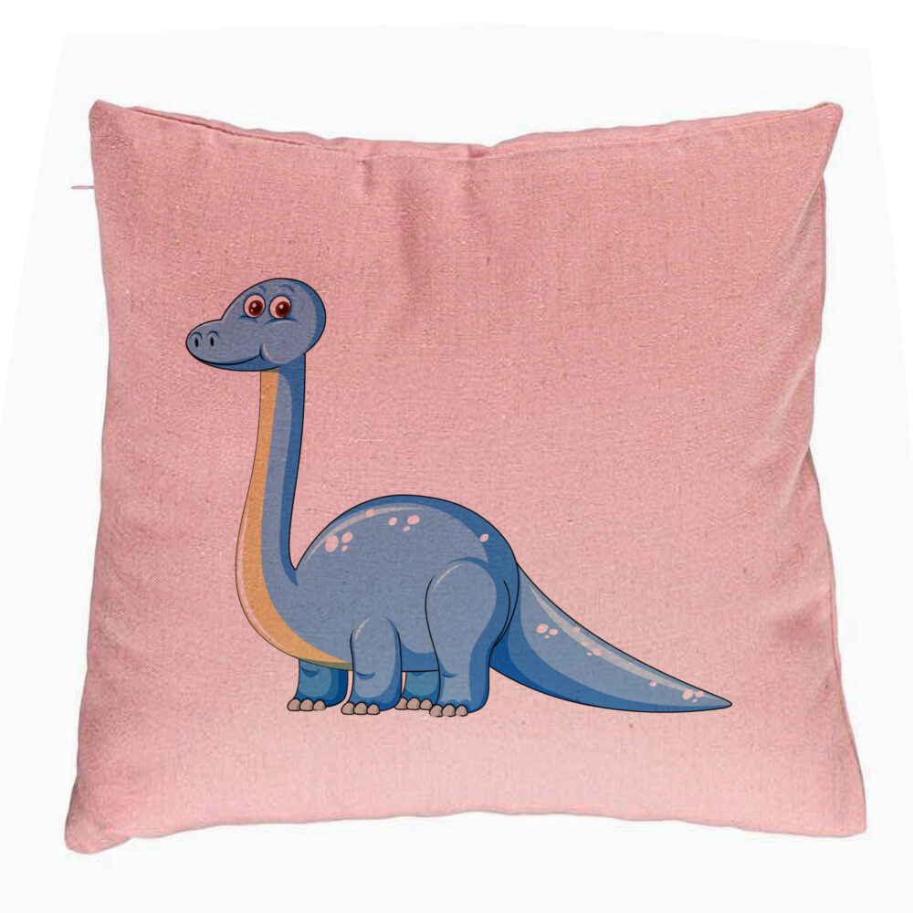 Perna Decorativa, Model copii, Blue Dinozaur, 40x40 cm, Roz, Husa Detasabila, Burduf 5 Perna Decorativa