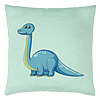 Perna Decorativa, Model copii, Blue Dinozaur, 40x40 cm, Verde Menta, Husa Detasabila, Burduf 22 Perna Decorativa