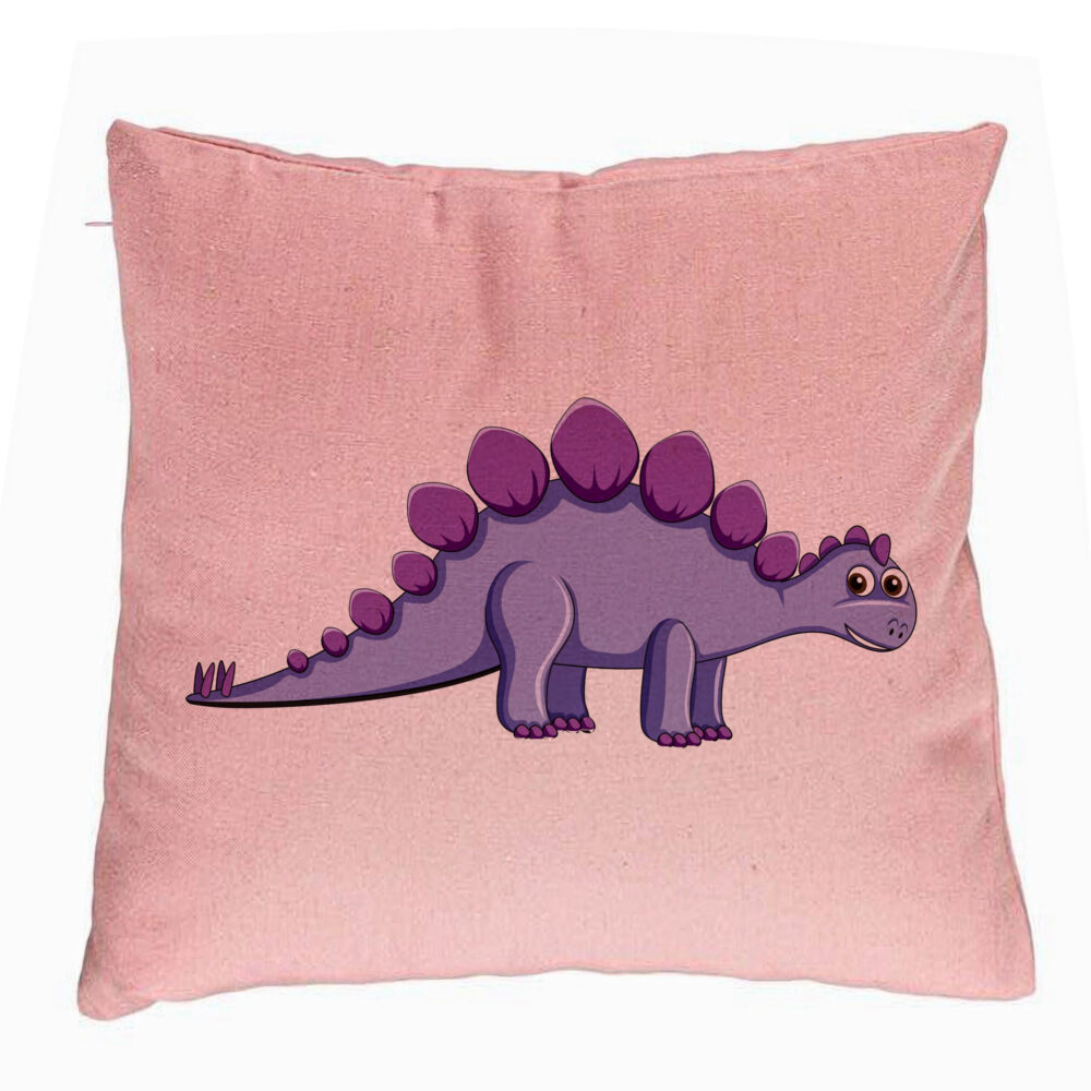 Perna Decorativa, Model copii Dinozaur Mov, 40x40 cm, Roz, Husa Detasabila, Burduf 5 Perna Decorativa