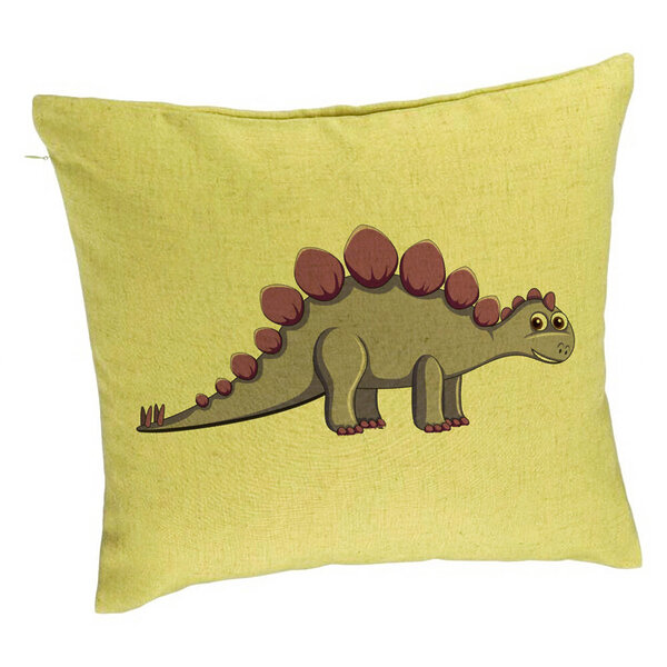 Perna Decorativa, Model copii Dinozaur Mov, 40x40 cm, Verde, Husa Detasabila, Burduf 5 Perna Decorativa