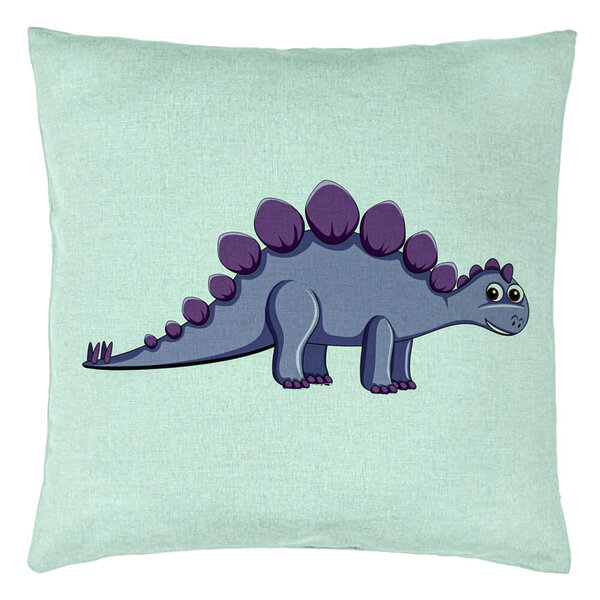 Perna Decorativa, Model copii Dinozaur Mov, 40x40 cm, Verde Menta, Husa Detasabila, Burduf 15 Perna Decorativa