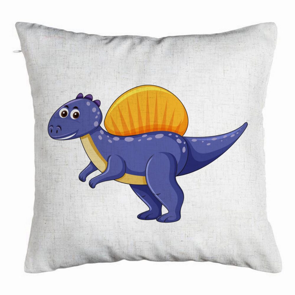 Perna Decorativa, Model copii Dinozaur Mov inchis, 40x40 cm, Alb Murdar, Husa Detasabila, Burduf 5 Perna Decorativa