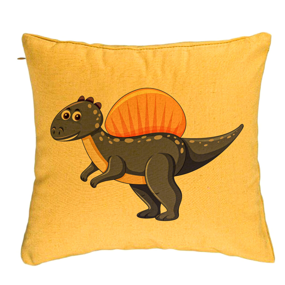Perna Decorativa, Model copii Dinozaur Mov inchis, 40x40 cm, Galben, Husa Detasabila, Burduf 5 Perna Decorativa