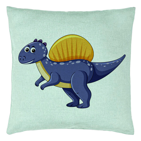 Perna Decorativa, Model copii Dinozaur Mov inchis, 40x40 cm, Verde Menta, Husa Detasabila, Burduf 15 Perna Decorativa