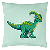 Perna Decorativa, Model copii Dinozaur Verde Menta, 40x40 cm, Verde Menta, Husa Detasabila, Burduf 22 Perna Decorativa