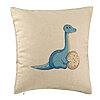 Perna Decorativa, Model copii, Dinozaur cu oua, 40x40 cm, Bej, Husa Detasabila, Burduf 7 Perna Decorativa