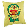 Perna Decorativa, Model copii Doraemon, 40x40 cm, Verde, Husa Detasabila, Burduf 7 Perna Decorativa