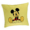 Perna Decorativa, Model copii Mickey Mouse, 40x40 cm, Verde, Husa Detasabila, Burduf 7 Perna Decorativa