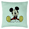 Perna Decorativa, Model copii Mickey Mouse, 40x40 cm, Verde Menta, Husa Detasabila, Burduf 22 Perna Decorativa