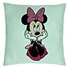 Perna Decorativa, Model copii Minnie Mouse, 40x40 cm, Verde Menta, Husa Detasabila, Burduf 22 Perna Decorativa