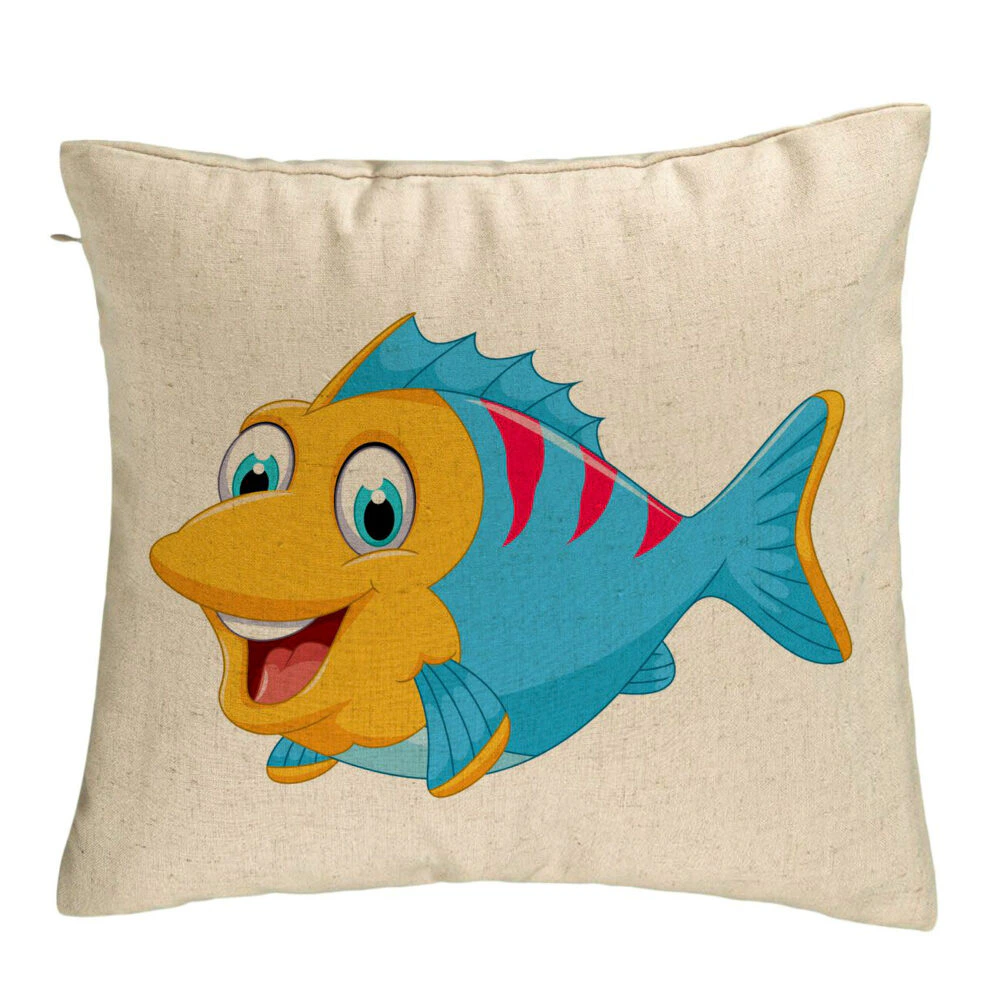 Perna Decorativa, Model copii Peste Bejstru, 40x40 cm, Bej, Husa Detasabila, Burduf 5 Perna Decorativa