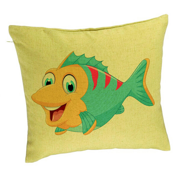 Perna Decorativa, Model copii Peste Verdestru, 40x40 cm, Verde, Husa Detasabila, Burduf 5 Perna Decorativa