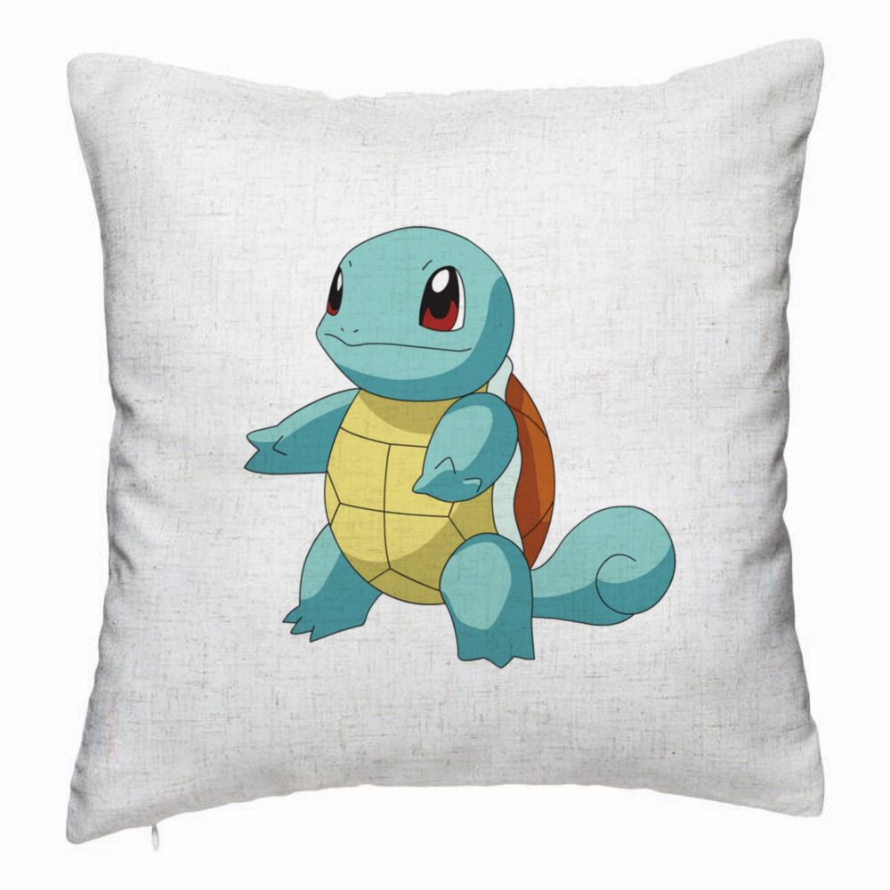 Perna Decorativa, Model copii Squirtle, 40x40 cm, Alb Murdar, Husa Detasabila, Burduf 5 Perna Decorativa