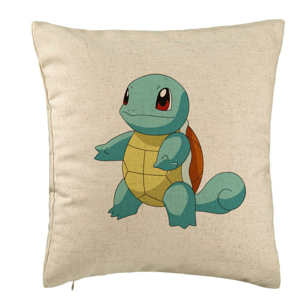 Perna Decorativa, Model copii Squirtle, 40x40 cm, Bej, Husa Detasabila, Burduf 5 Perna Decorativa