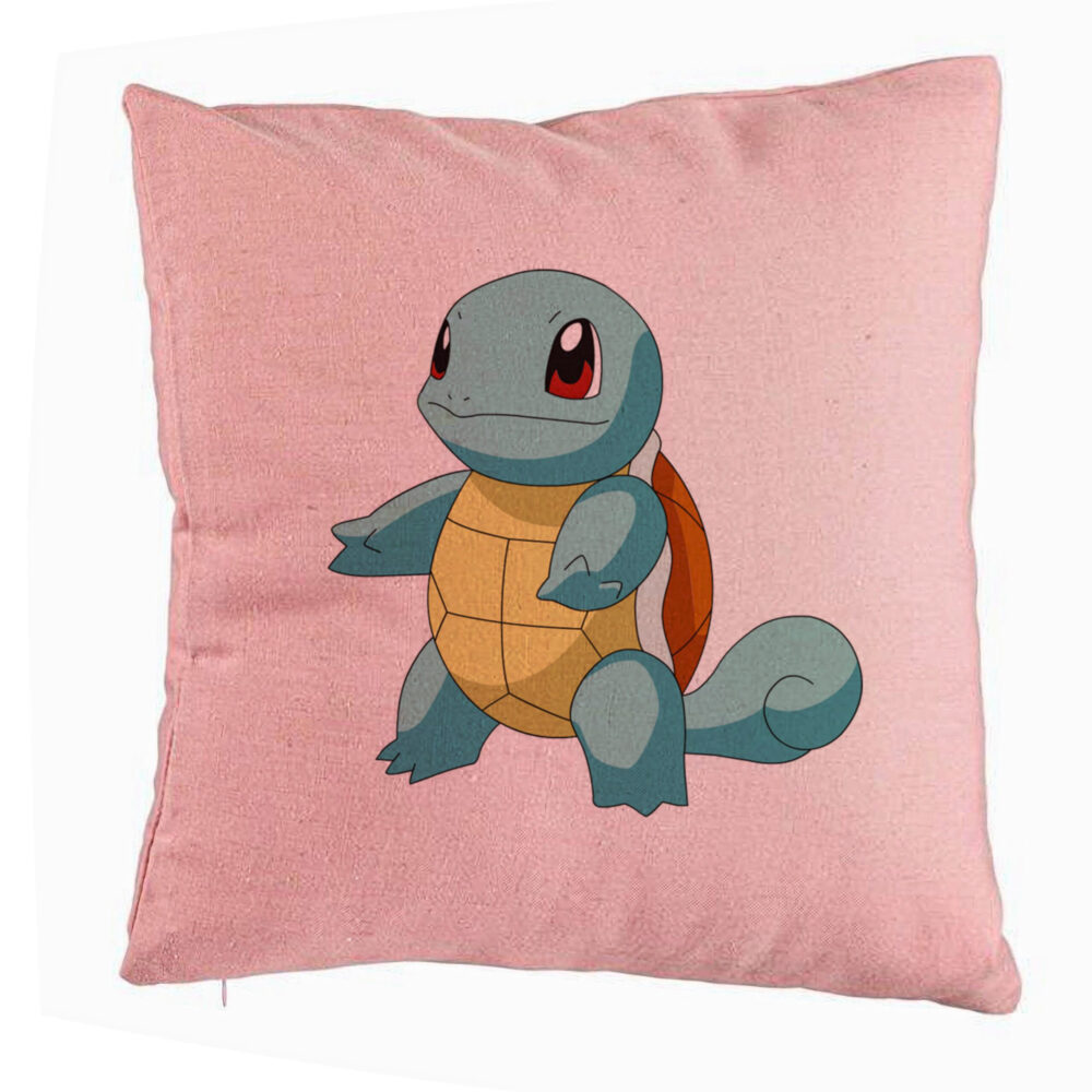 Perna Decorativa, Model copii Squirtle, 40x40 cm, Roz, Husa Detasabila, Burduf 5 Perna Decorativa