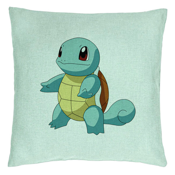 Perna Decorativa, Model copii Squirtle, 40x40 cm, Verde Menta, Husa Detasabila, Burduf 15 Perna Decorativa